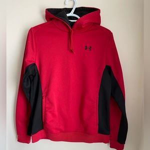 Red Under Armour Pull Over Hoodie